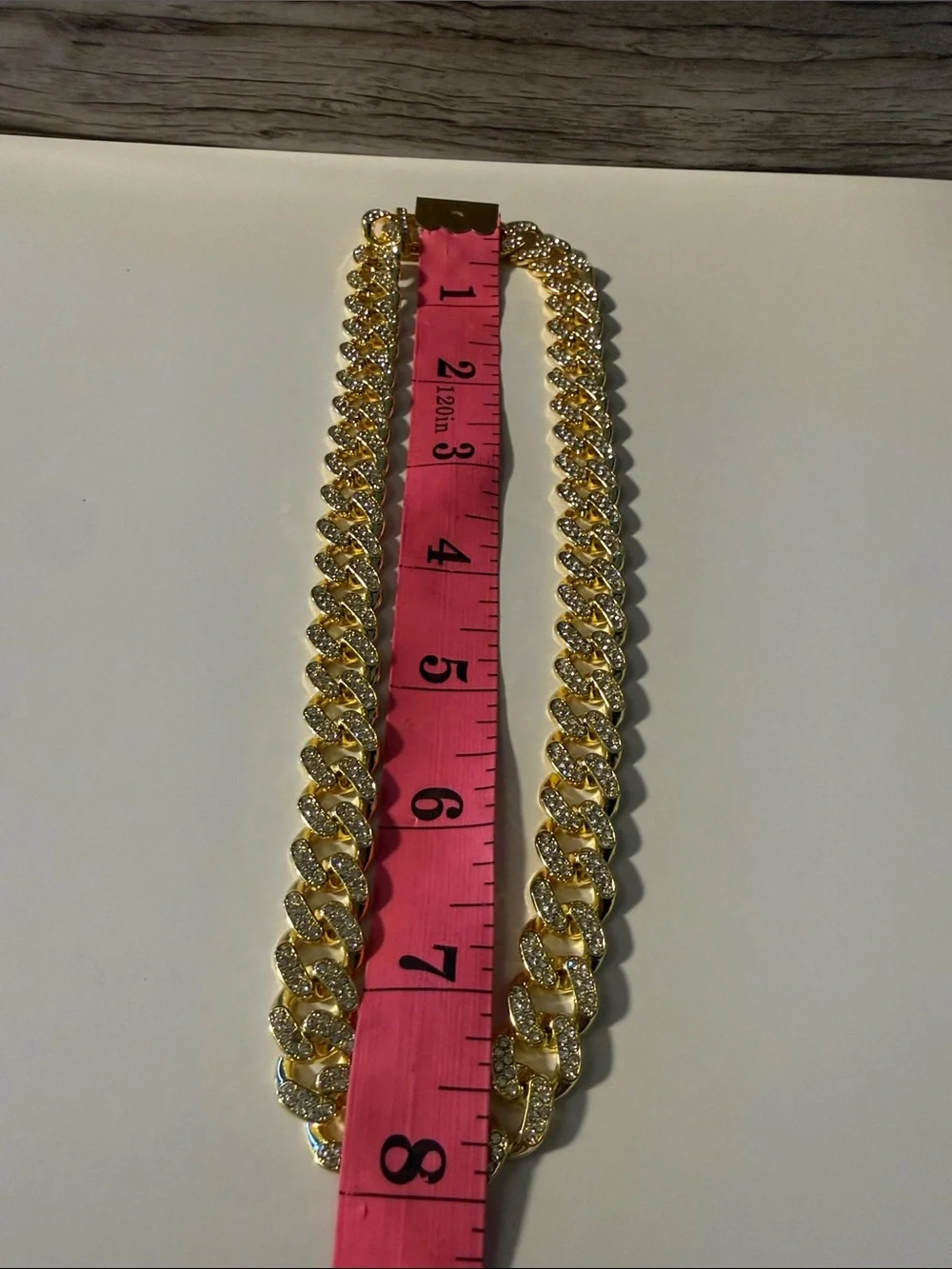 Men's Iced Out Gold Plated Diamond Cuban Link Chain Necklace